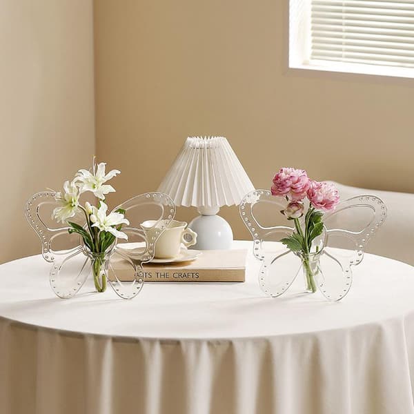 Fjäril Akryl Vas Hem Vardagsrum Bord Blomsterarrangör