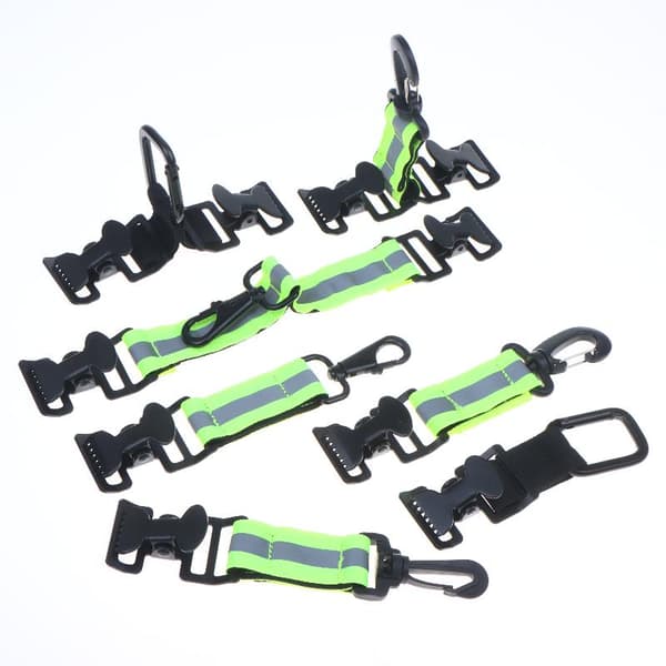 1 stk hanskeholder brannmannshanskestropp grønn grå arbeid plastic single clip