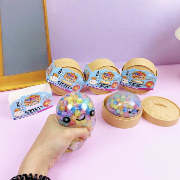 1 kpl paine-dumpling-squishies-e-värikäs pullalelu lapsille A3