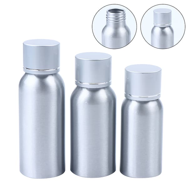 Tomma silverfärgade aluminiumflaskor för lotion, påfyllningsbara kosmetika 200ML