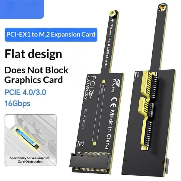 1 kpl PCIe Gen4 X1 - M2 NVMe SSD -sovitinkortti 16 Gbps suurnopeus A1