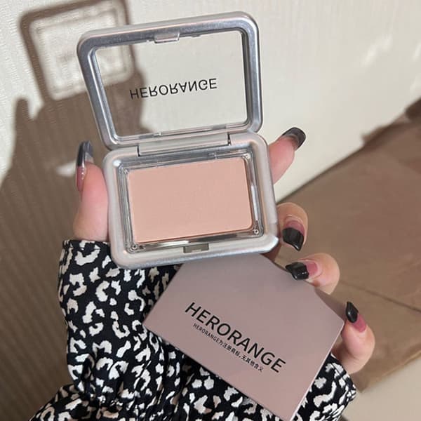Kindrødt Mat Blusher Bagt Presset Pudder Base Makeup Roug A1