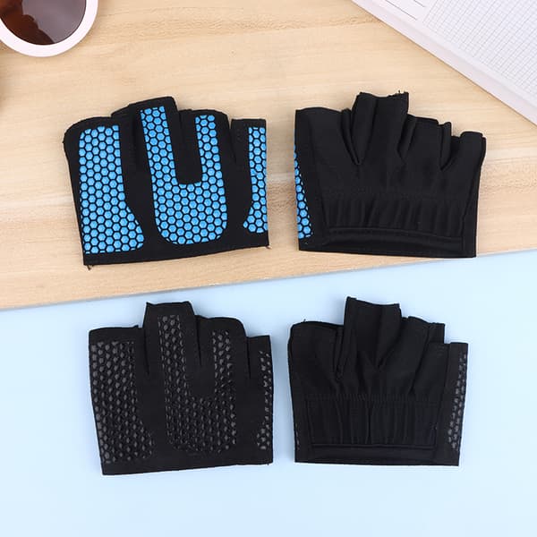 Fire-finger Halvfingerhansker Silikon Trening Pull Up Vekt Blue S