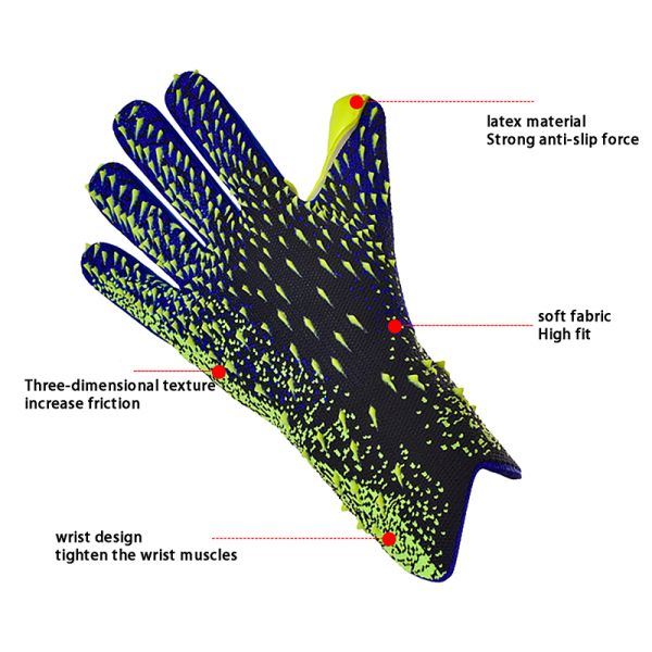 Fotbollsmålvaktshandskar Förtjockade Barn Vuxen Latex Fingerl 6 C