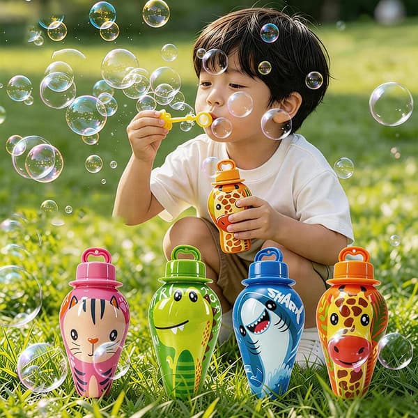 Tecknad djur Mini bubbelpinne leksak handhållen bubbelblåsare A2