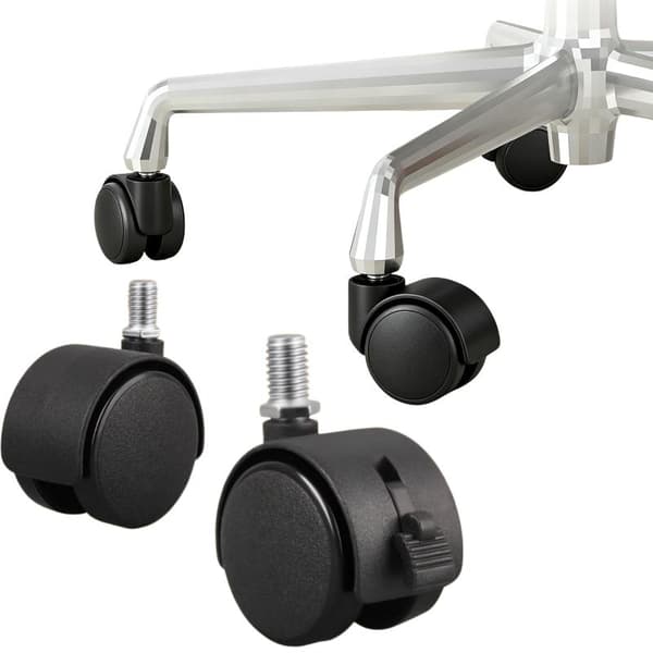 5 stk 2 tommers lydløse kontorstolhjul kraftige svingbare P M8 2inch 5PCS B