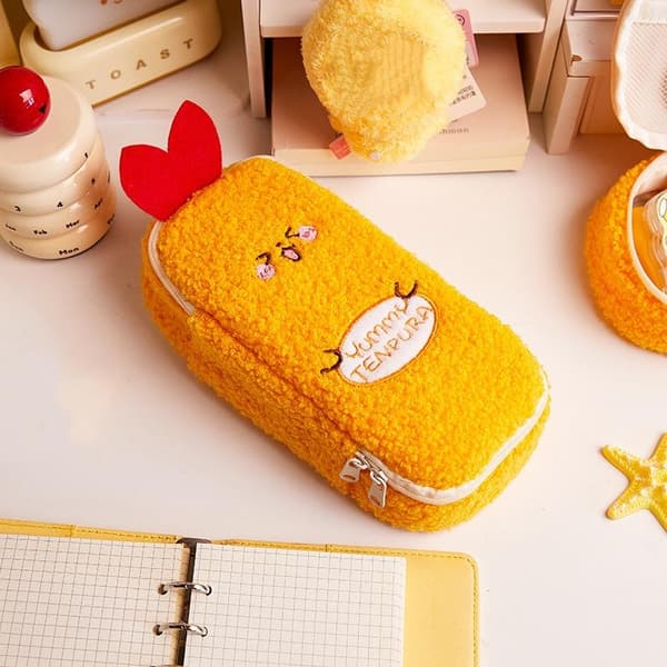 e Tecknad Plysch Pennfodral Kawaii Stor Kapacitet Brevpapper Förvaring A2