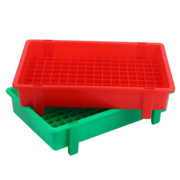 1 st förtjockad plastförvaringslåda för litiumbatterier för 18650 Ce Red
