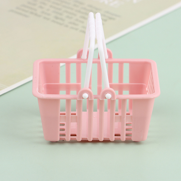 2 Stk Dukkehus Indkøbshåndkurve Model Dukkehus Mini Super Pink