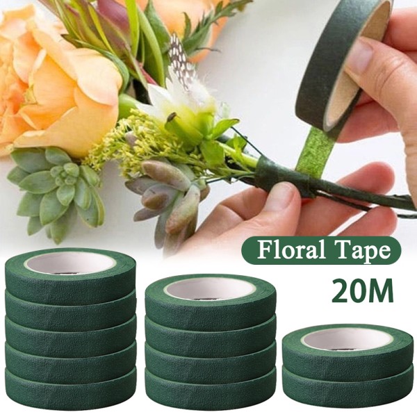 Floriculture Tape Selvklæbende buket Blomsterstamme Papirtape 20M
