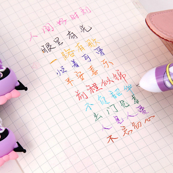 e Cartoon Kuromi 10 färg kulpenna Kawaii 0,7 mm multi penna A1