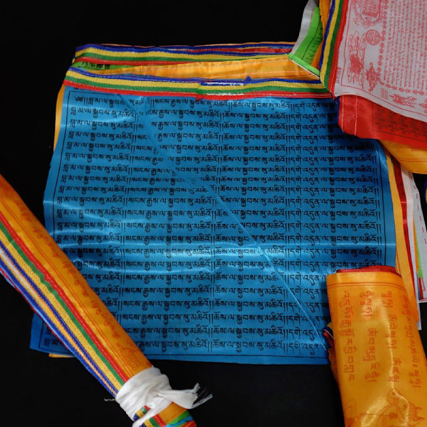 Religiös flagga tibetansk buddhistisk böneflagga Tibet Lung Ta Banne Multicolor