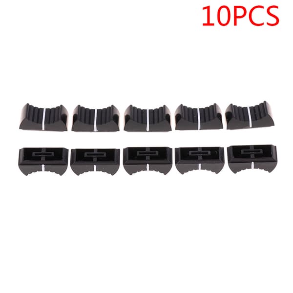10st Fader Knob Cap Touch Sensitive Slider Ribbed Mixer Desk S Black