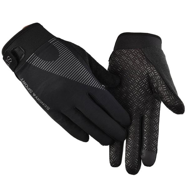 Menn Sykkelhansker Full Finger Touch Motorsykkel Sykkel Mtb Bi Black M