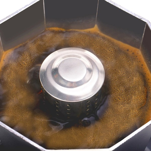 Universal Moka Pot i rustfrit stål til komfur, espressokaffe