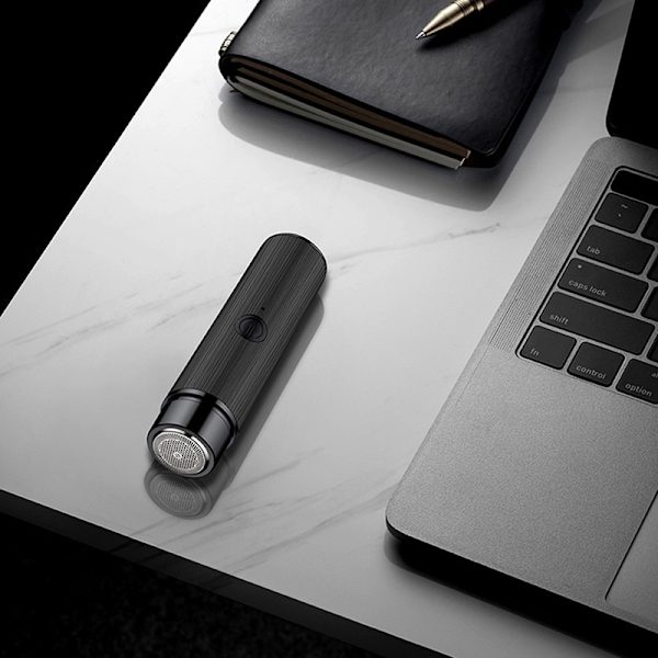 Mini-Shave bærbar elektrisk barberhøvel for menn USB oppladbar sha Black