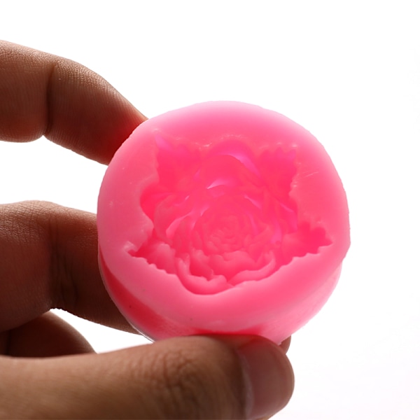 Bloom Rose Silikonkake 3D Blomster Fondant Form Cupcake Candy C