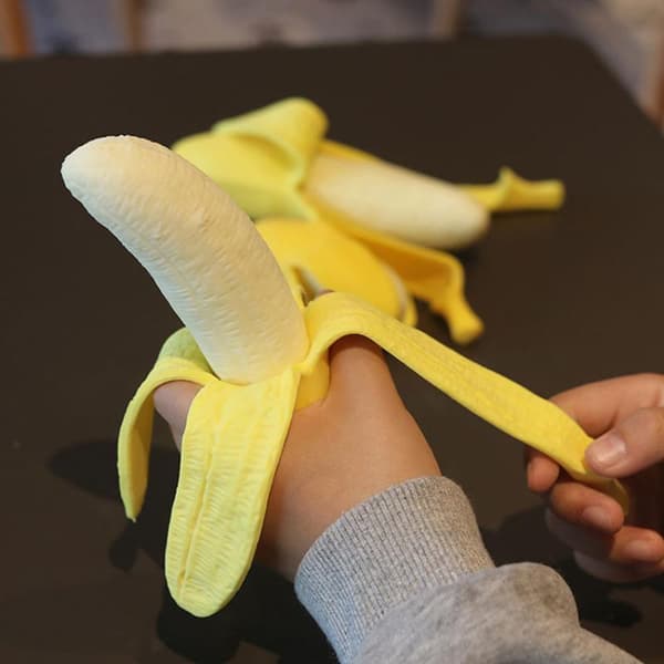 Realistisk Banan Sanselegetøj Strækbart Langsomt Stigende
