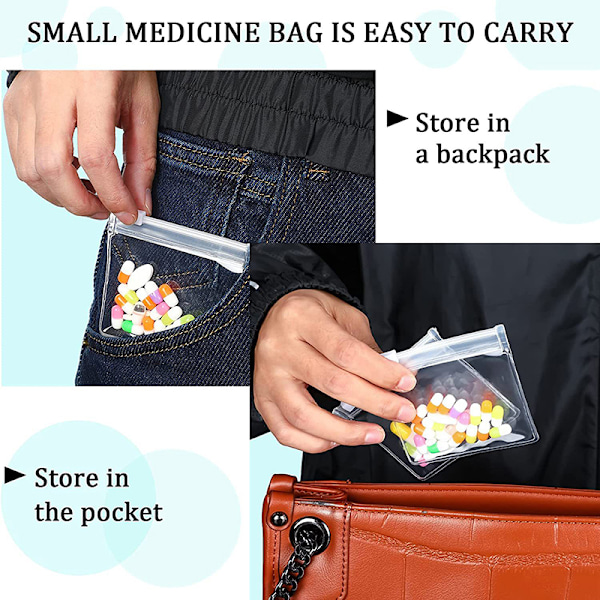 Pill räkning och sortering bricksats med blixtlås Pill Organizer 10PCS