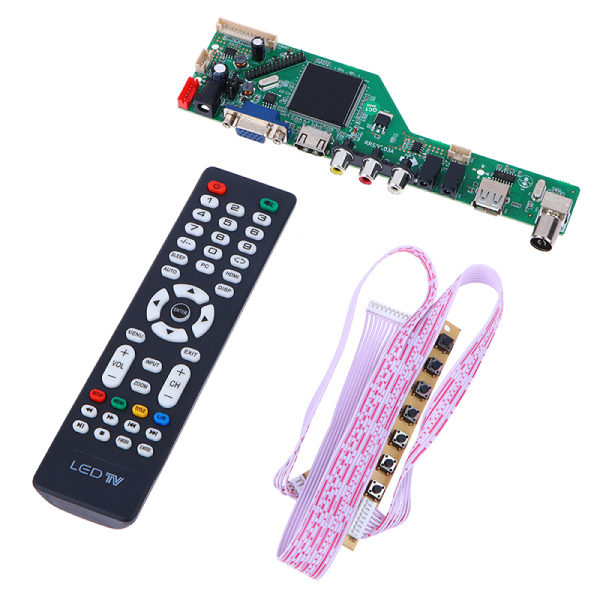 1 sæt LCD tv bundkort RR52C.03A Understøtter DVB-T DVB-T2 m/gratis K 1Set