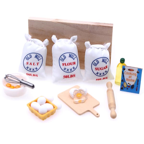 1 Set Dollhouse Miniature Simulation Wishk Whik Flour Bag Modle DIY
