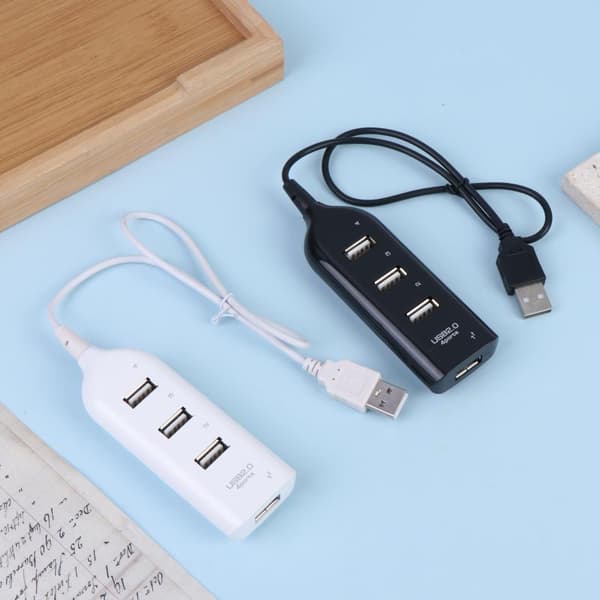 1/2/3 st 4-portars USB 2.0 Hub Splitter Höghastighetsdataöverföring E 1Pcs white