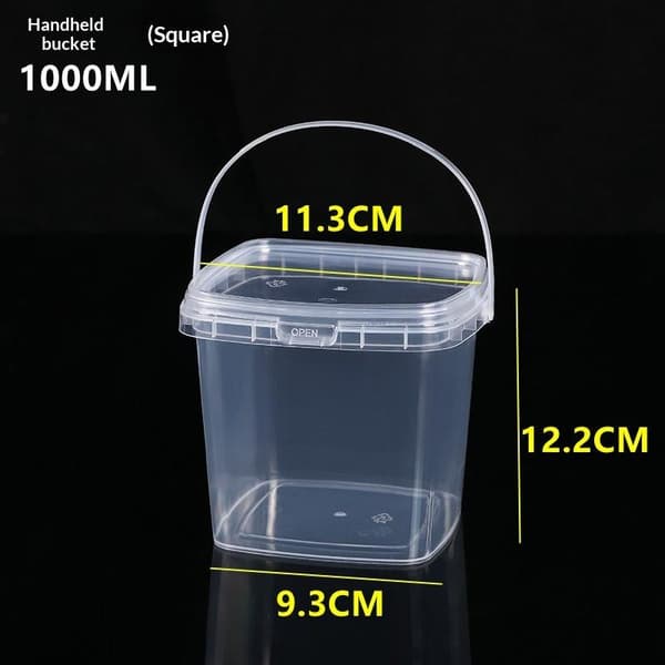 10 st plastbehållare 500/1000 ML förvaring läckagesäker försegling med lock 1000ml