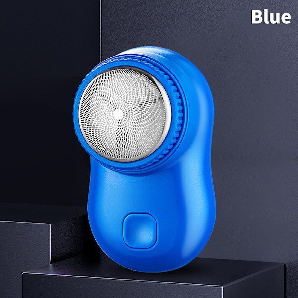 Mini-rakficka för män Bärbar elektrisk rakapparat Razor USB Blue