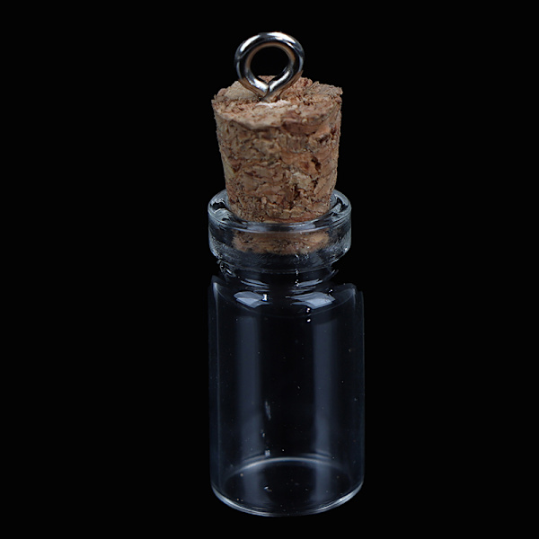 10 st Mini Glasflaskor Små Vials Kork Glasburkar Multi Användning