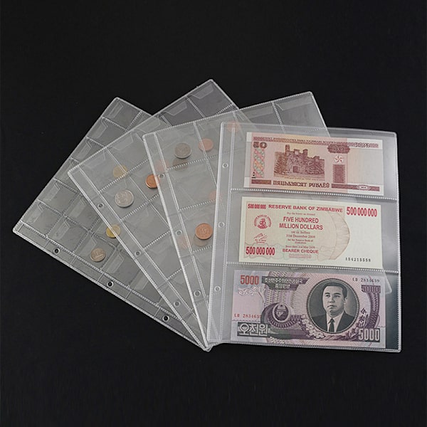 1PC Sider 3 Papir Penge Album Valuta Seddel Samling Bog 1PCS