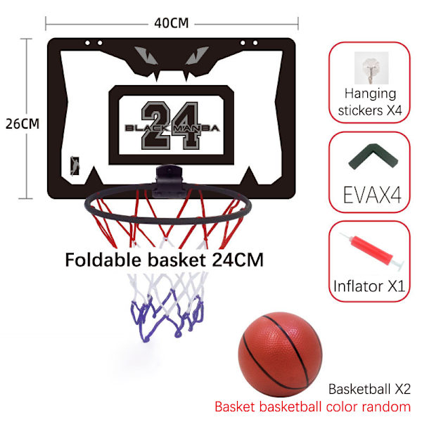 Bærbart sjovt minibasketball-hoop legetøjssæt indendørs basketball B