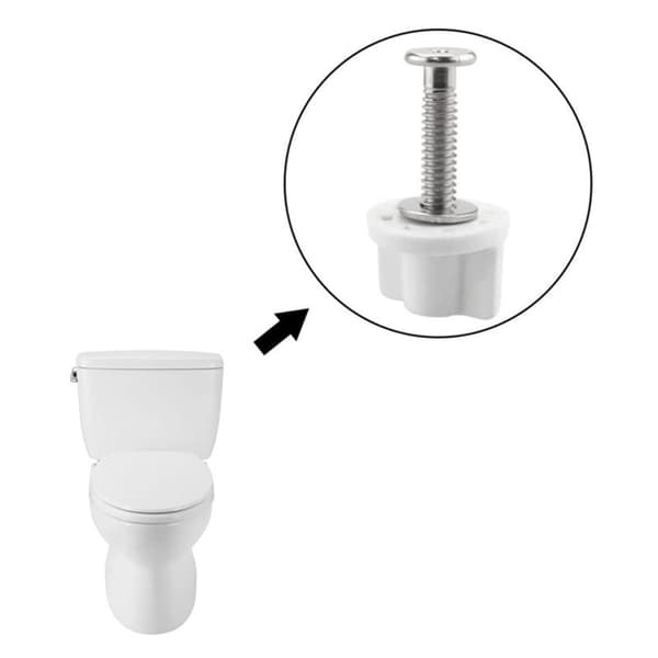 2 stk M6 Toalettsete Hengselbolt Skruefester Erstatning Toalett 45mm 2pcs