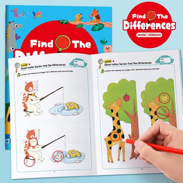 1Set Hitta skillnader Rolig bok Bilder och illustrationer Fi A2