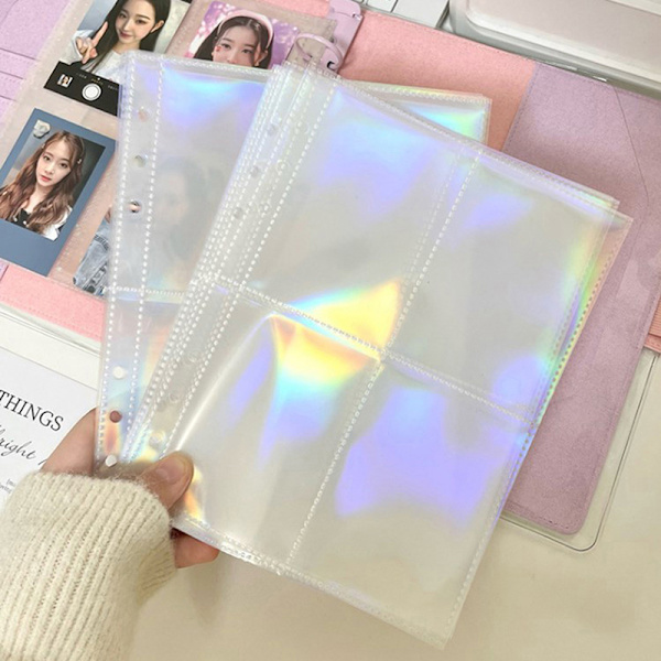 A5 Perm Sleeves 1P 2P 4P Transparent Fotoalbum Perm Refil Four grids