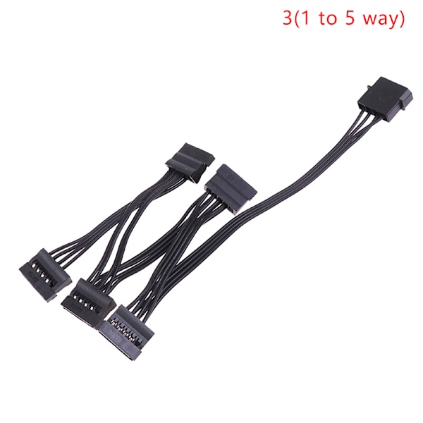 4Pin 1 han til 3/4/5/6 hun splitter SATA Power Extension Har 3(1 to 5 way)