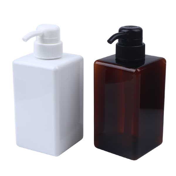 450 ml tom påfyllningsbar färgad plastlotionpumpflaskor Transparent