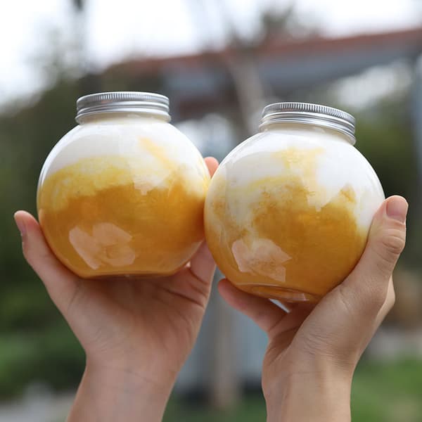 500 ml kugleformede store vandflasker til mælkete gennemsigtig A2