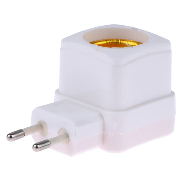 1 Stk E27 Fatning Lampe Pære Adapter Hvid LED Lys Lampe Pærer Soc White