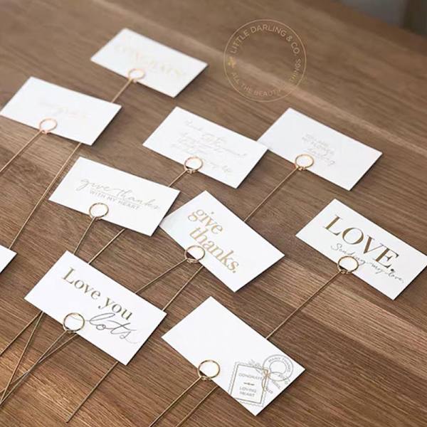 10 stk kunstkort holder metall postkortklips blomsterbutikk spesial c C