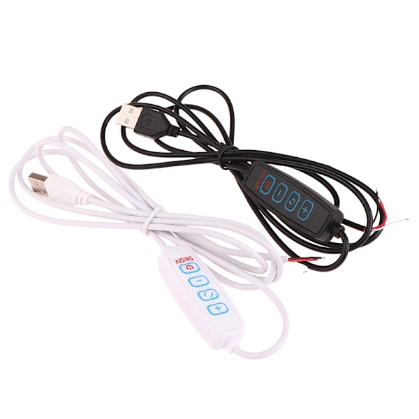 1,5M USB 5V LED Trefärgad dimmer Färgströmbrytare Kabeldimmer 4-K white