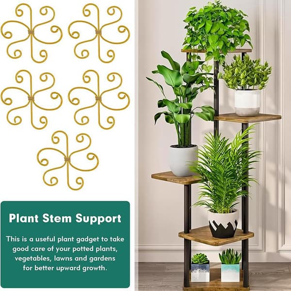 Metallklätterfäste Blomformad Hållklämma Stjälkfäste Green A