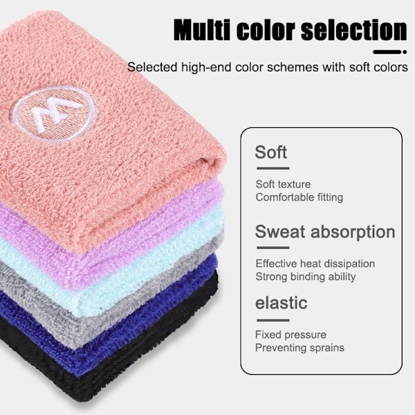Ett par Handduk Handledsskydd Svettabsorberande Handduk Handledsskydd Ba pink a pair