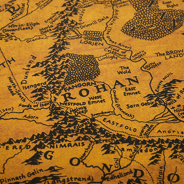The Rings Middle Earth Map Retro Kraft Papper Poster Dekoration 36*51.5cm