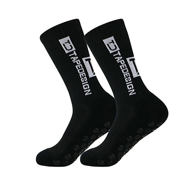 Anti-skli fotballsokker Herre Dame Sklisikker fotball Basketball T black