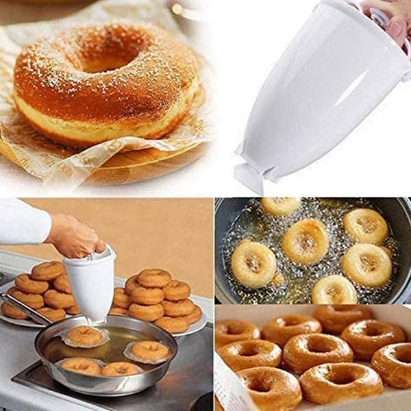 Donut Maker Making Light Artefact Creative Rask Enkel Vaffel Dou White