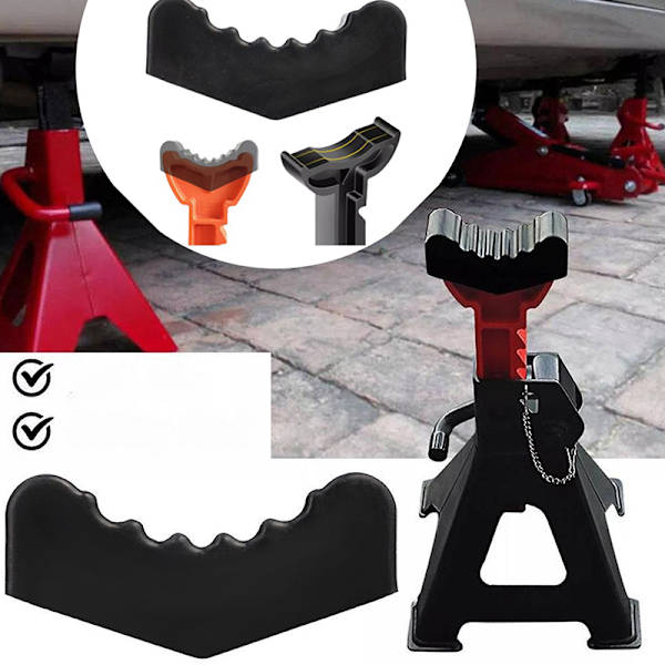 2 st billyft domkraftsställ gummi slitsad adapter ramräls 2Pcs