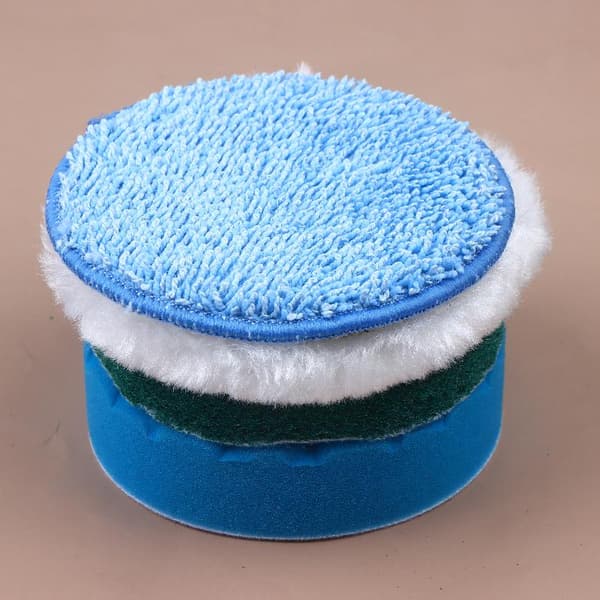 1/3/5Sæt 4-tommer Flocking Hexagonal Svamp Elektrisk Rengøringsbørste 1set