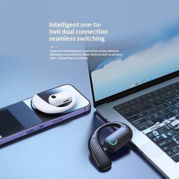Bluetooth 5.4 TWS Trådlös Öronkrok Hörlur HiFi Stereo Brus A2