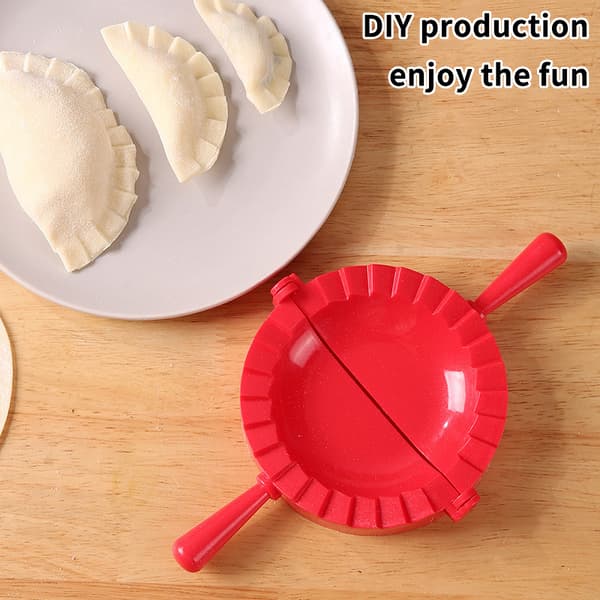 Manuell Dumpling Maker Form Med Håndtak Deigpresse Slitesterk Pl Red XL