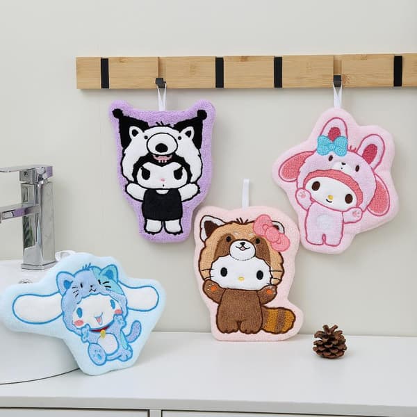 Sanrio Hello Kitty e tegneserie håndklæde absorberende koralfleece D